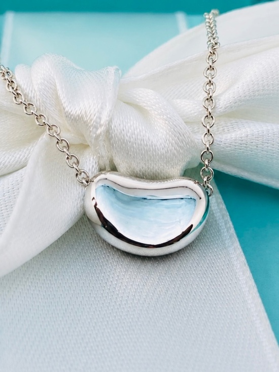 Tiffany & Co. Jewelry - Tiffany & Company, Elsa Peretti mini bean necklace 925 silver 16”
